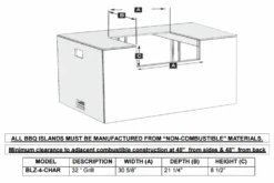 Blaze 32″ Built-in Charcoal Grill - BLZ-4-CHAR -Bbq Discount Store Blaze tec drawings 89713.1683224904.1500.1500