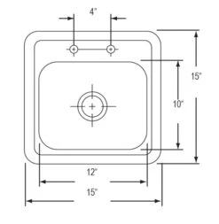 Summerset 15×15″ Stainless Drop In Sink With Hot/Cold Faucet - SSNK-15D -Bbq Discount Store Drop in sink 15 17125.1642780340.1500.1500
