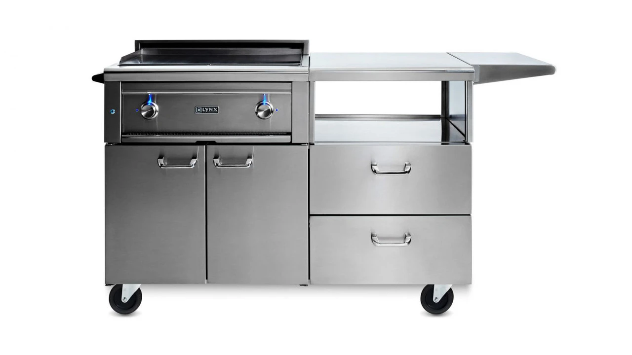 Lynx 30" Asado Cooktop Grill On Mobile Kitchen Cart - L30AG+LMKC4