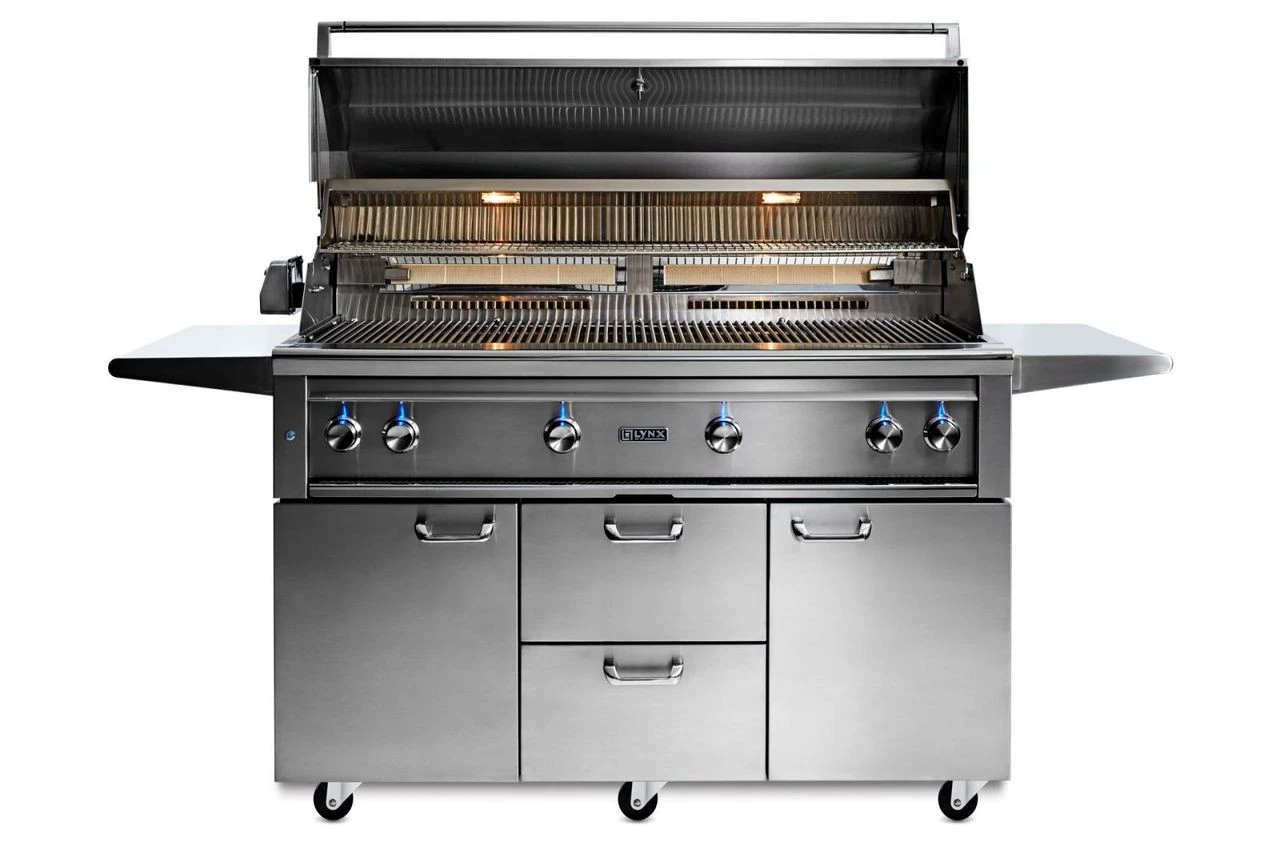 Lynx 54” Freestanding Grill With 1 Trident Infrared Burner, 3 Ceramic Burners, Rotisserie - L54TRF 4 Lynx 54” Freestanding Grill With 1 Trident Infrared Burner, 3 Ceramic Burners, Rotisserie - L54TRF - Image 2