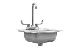 Summerset 15×15″ Stainless Drop In Sink With Hot/Cold Faucet - SSNK-15D -Bbq Discount Store Summerset Sink Drop in 15 28816.1642779752.1500.1500