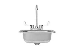 Summerset 15×15″ Stainless Drop In Sink With Hot/Cold Faucet - SSNK-15D -Bbq Discount Store Summerset front view Sink 15 16820.1642779752.1500.1500