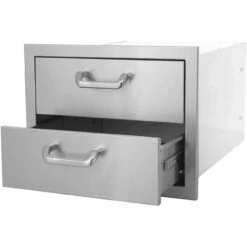 PCM 17 X 12, Two Drawer Storage - 260-2DR -Bbq Discount Store Two Drawer Storage Drawer Open 58785.1646319839.1500.1500