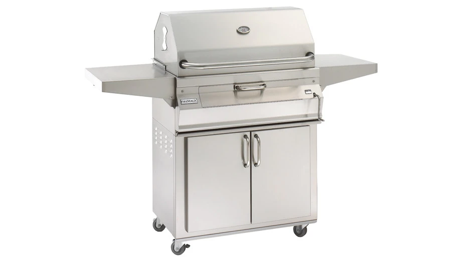 Firemagic 30" Charcoal Grill W Smoker Oven/Hood On Cart 3 Firemagic 30" Charcoal Grill W Smoker Oven/Hood On Cart