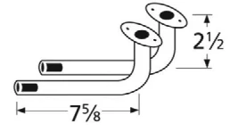 Charbroil, Kenmore Replacement L-shaped Venturi Pair 3 Charbroil, Kenmore Replacement L-shaped Venturi Pair