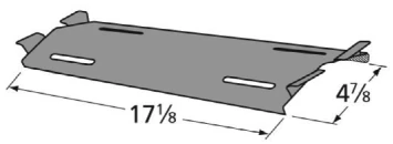 17 1/8 X 4 7/8, Porcelain Heat Shield, Bakers & Chefs, Grill Chef - 93281 4 17 1/8 X 4 7/8, Porcelain Heat Shield, Bakers & Chefs, Grill Chef - 93281 - Image 2