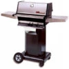 MHP TJK2-P Propane Grill W/ Stainless Steel Grids On Black Cart